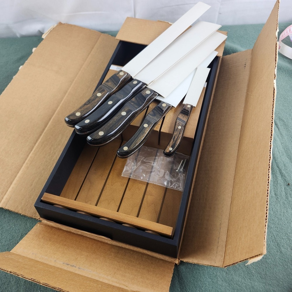 Vintage Ekco Arrowhead Knife Set 5 Knives w/Wall Hanger Box NEW OLD STOCK